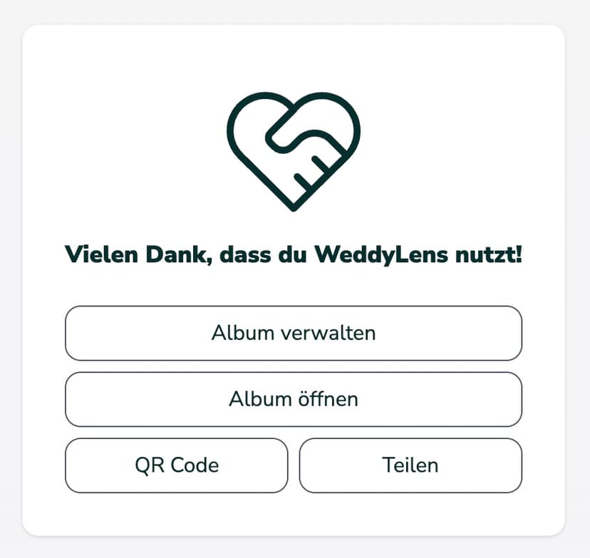 Danke-Seite nach Kauf
