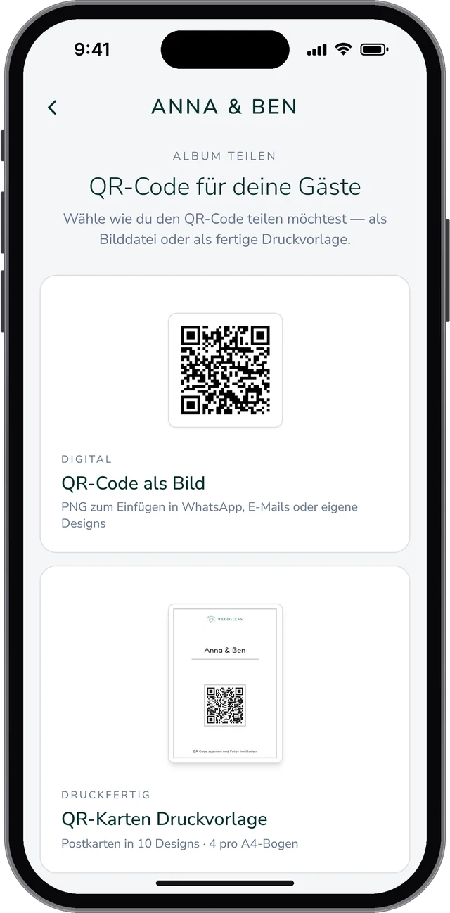 QR-Code im Portal: als Bild oder als Druckvorlage