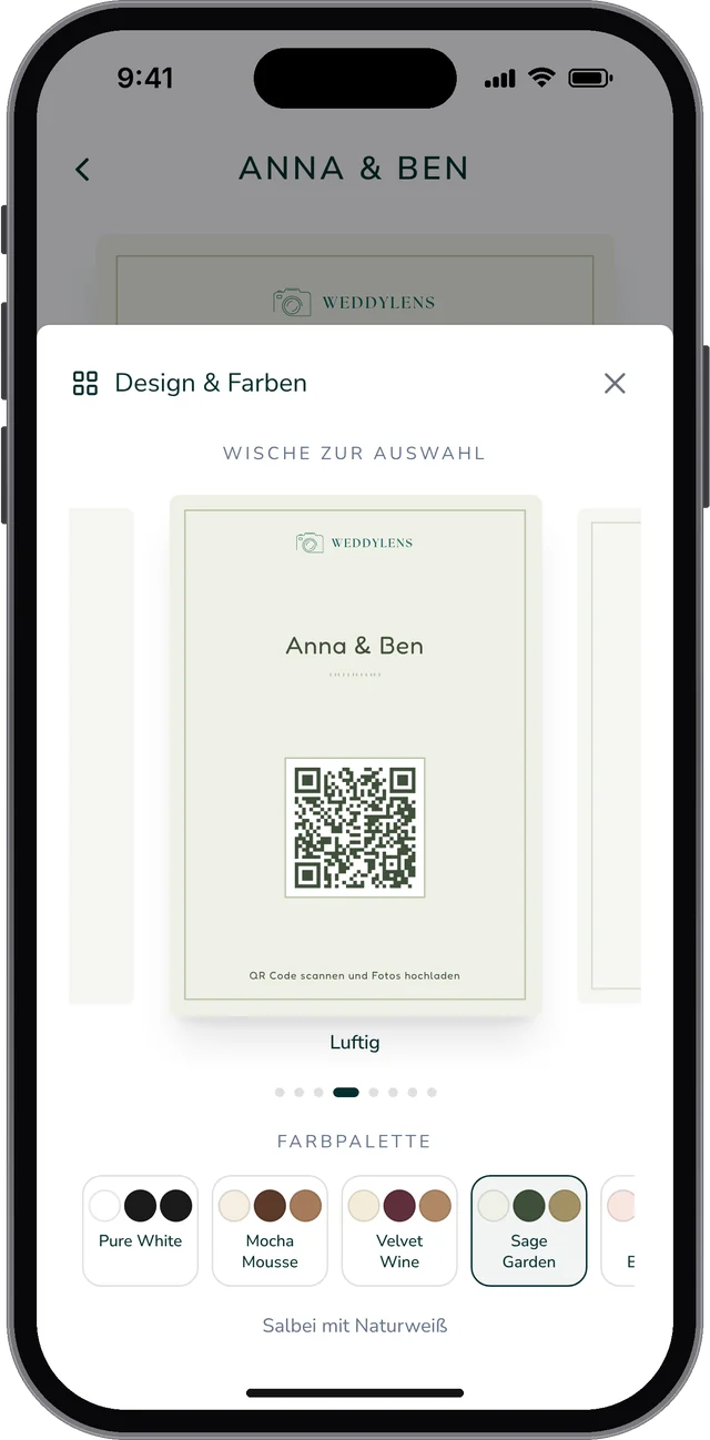 Design und Farben: Stil Luftig, Palette Sage Garden